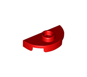 LEGO Rood Plaat 1 x 2 Ronde Semicircle (1745)