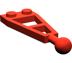 LEGO Red Plate 1 x 2 Triangle with Ball Joint (2508)