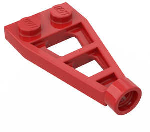 LEGO Red Plate 1 x 2 Triangle with Stud Hole (4596)