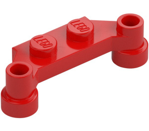 LEGO Rouge assiette 1 x 2 avec 1 x 4 Décalage Extensions (4590 / 18624)