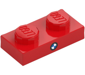 LEGO Czerwony Talerz 1 x 2 z BMW logo (3023 / 106744)