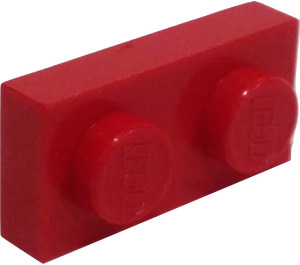 LEGO Red Plate 1 x 2 with Bottom Bar