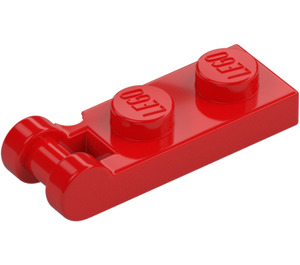 LEGO Rood Plaat 1 x 2 met Einde Staaf Handvat (60478)