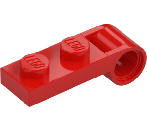 LEGO Rød Plate 1 x 2 med Ende Stift Hull (3172)