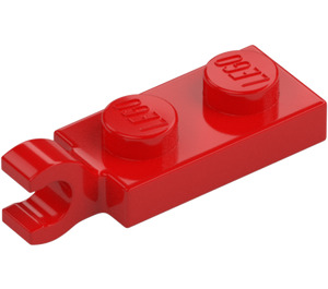 LEGO Red Plate 1 x 2 with Horizontal Clip on End (42923 / 63868)