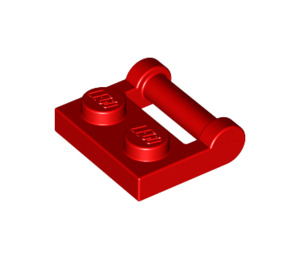 LEGO Rood Plaat 1 x 2 met Kant Staaf Handvat (48336)