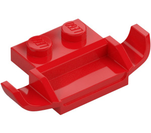 LEGO Rød Plade 1 x 2 med Spoiler (50949)