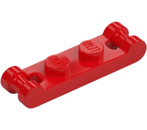 LEGO Red Plate 1 x 2 with Two End Bar Handles (18649)