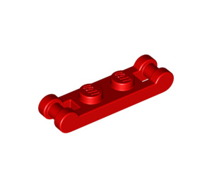 LEGO rot Platte 1 x 2 mit Zwei Ende Bar Griffe (18649)