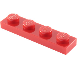 LEGO Red Plate 1 x 4 (3710)