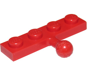 LEGO Rød Plate 1 x 4 med Kuleledd (3184)