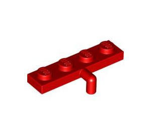 LEGO Rood Plaat 1 x 4 met Downwards Staaf Handvat (29169 / 30043)