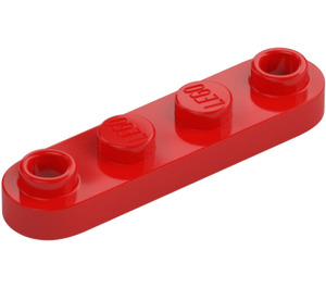 LEGO Rød Plate 1 x 4 med Avrundede ender (77845)