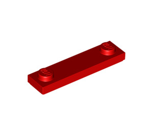 LEGO Red Plate 1 x 4 with Two Studs with Groove (41740)