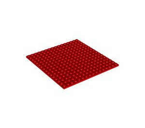 LEGO rot Platte 16 x 16 mit Rippen an der Unterseite (91405)