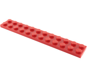 LEGO Rood Plaat 2 x 12 (2445)