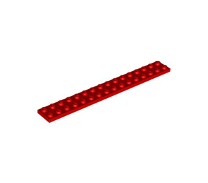 LEGO rot Platte 2 x 16 (4282)