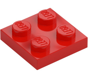 LEGO Rød Plate 2 x 2 (3022 / 94148)