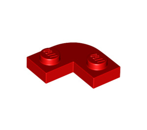 LEGO Rood Plaat 2 x 2 Ronde Hoek (79491)