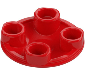 LEGO Rood Plaat 2 x 2 Rond met Afgerond Onderkant (2654 / 28558)