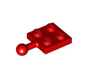 LEGO Red Plate 2 x 2 with Ball Joint and No Hole in Plate (3729)