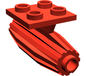 LEGO rouge assiette 2 x 2 avec Moteur d'avion (4229)