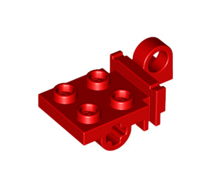 LEGO Rood Plaat 2 x 2 met Pin / As Gaten (15108)