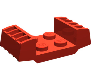 LEGO Red Plate 2 x 2 with Raised Grilles (41862)