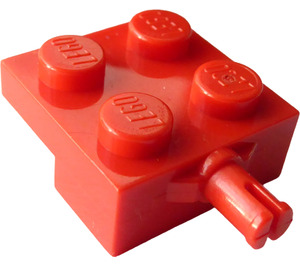 LEGO Rood Plaat 2 x 2 met Wiel Houder (4488 / 10313)