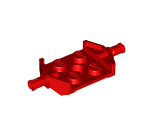 LEGO Red Plate 2 x 2 with Wide Wheel Holders (Reinforced Bottom) (11002 / 39767)