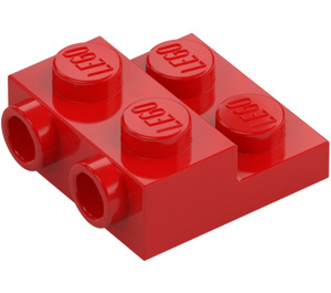 LEGO Punainen Levy 2 x 2 x 0.7 jossa 2 Nupit päällä Sivu (4304 / 99206)