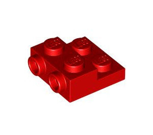 LEGO Rood Plaat 2 x 2 x 0.7 met 2 Studs Aan Kant (4304 / 99206)