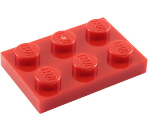 LEGO rouge assiette 2 x 3 (3021)