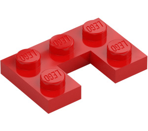 LEGO Czerwony Talerz 2 x 3 z Cut Out (73831)