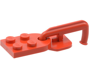 LEGO Red Plate 2 x 3 with Rounded End and Pin Hole Assembly (3176)