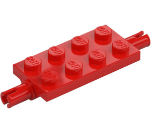 LEGO Rouge assiette 2 x 4 avec Épingles (30157 / 40687)