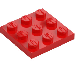 LEGO Rood Plaat 3 x 3 (11212)