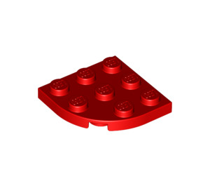 LEGO rot Platte 3 x 3 Runden Ecke (30357)