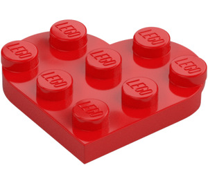 LEGO Punainen Levy 3 x 3 Pyöreä Sydän (39613)