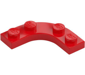 LEGO Punainen Levy 3 x 3 Pyöristetty Kulma (68568)