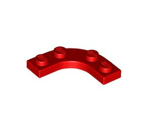 LEGO Red Plate 3 x 3 Rounded Corner (68568)