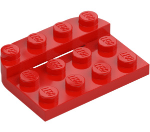 LEGO Red Plate 3 x 4 x 0.7 Rounded (3263)