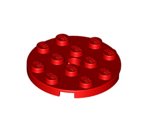 LEGO rouge assiette 4 x 4 Rond avec Trou et Snapstud (60474)