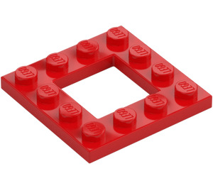 LEGO Rojo Placa 4 x 4 con 2 x 2 Open Centro (64799)