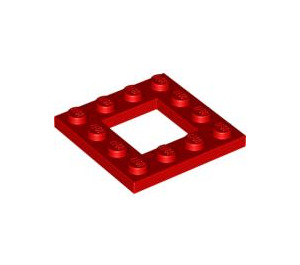 LEGO Red Plate 4 x 4 with 2 x 2 Open Center (64799)