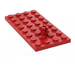 LEGO Red Plate 4 x 8 with Helicopter Rotor Holder