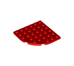 LEGO Red Plate 6 x 6 Round Corner (6003)