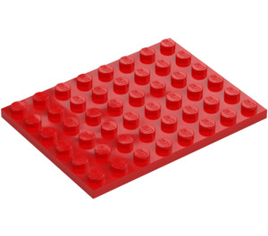 LEGO Rød Plade 6 x 8 (3036)