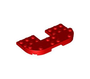 LEGO Rood Plaat 8 x 4 x 0.7 met Afgeronde hoeken (73832)