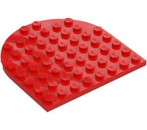 LEGO Red Plate 8 x 8 Round Half Circle (41948)